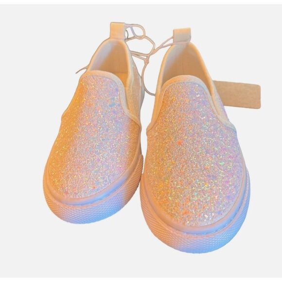 Chldren's Glitter Slip-On‎ Sneakers Size 10 - Picture 3 of 4